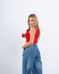 Floral Fitted Crop Top