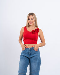 Floral Fitted Crop Top