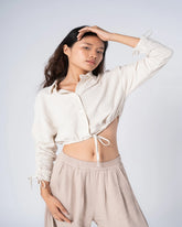 Drawstring Sleeve Blouse - Venti