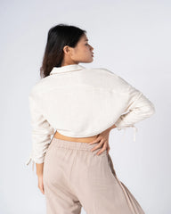 Drawstring Sleeve Blouse - Venti