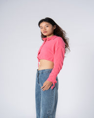 Drawstring Sleeve Blouse