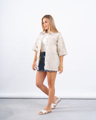 Textured Button-Up Over-Shirt