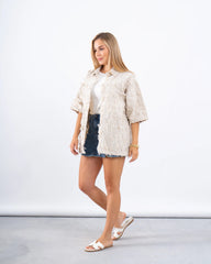Textured Button-Up Over-Shirt - Venti