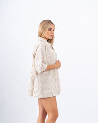 Textured Button-Up Over-Shirt