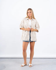 Textured Button-Up Over-Shirt - Venti