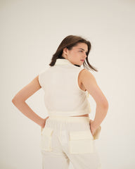 Cropped Oversized Vest