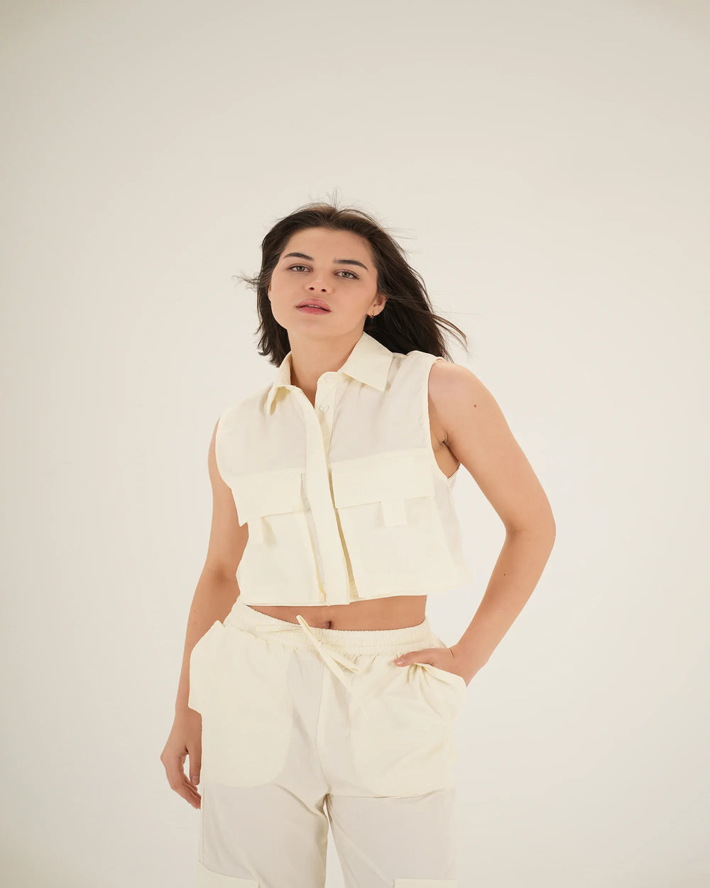 Cropped Oversized Vest - Venti