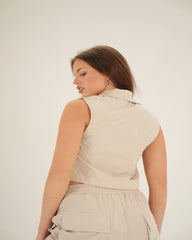 Cropped Oversized Vest - Venti