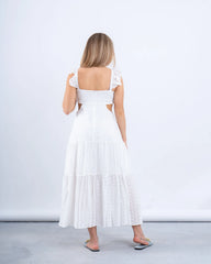 Embroidered Maxi Dress with Cut-Out - Venti