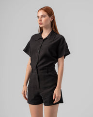 Twill Short Jumpsuit