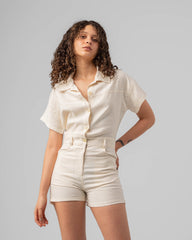Twill Short Jumpsuit