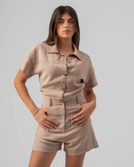 Twill Short Jumpsuit