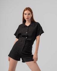 Twill Short Jumpsuit