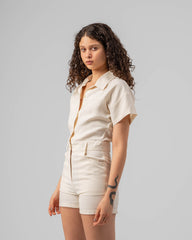 Twill Short Jumpsuit