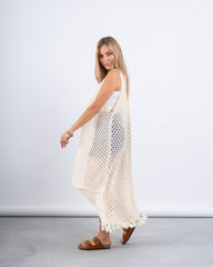 Crochet Long Cover-Up Vest