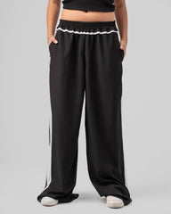 Contrast Side Straight Pants