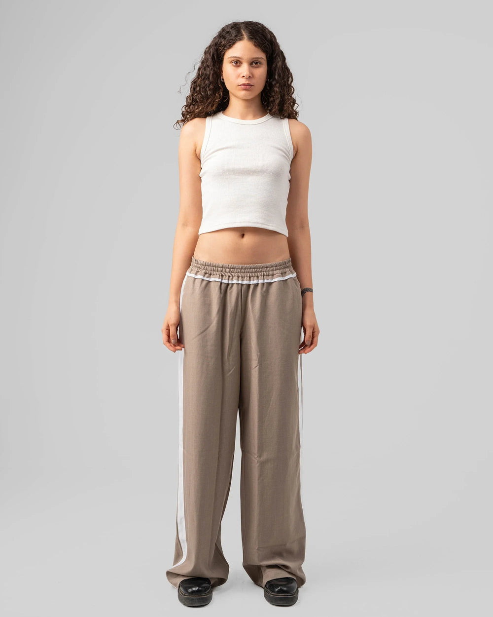 Contrast Side Straight Pants - Venti