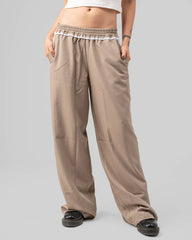 Contrast Side Straight Pants - Venti