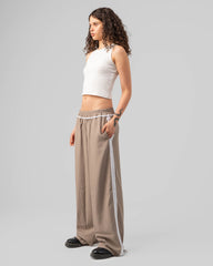 Contrast Side Straight Pants