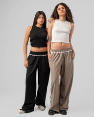 Contrast Side Straight Pants - Venti