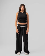 Contrast Side Straight Pants
