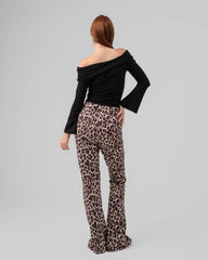 Leopard Flare Pants
