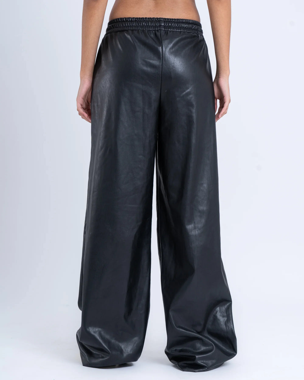 Faux Leather Wide-Leg Pants - Venti