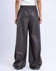 Faux Leather Wide-Leg Pants - Venti