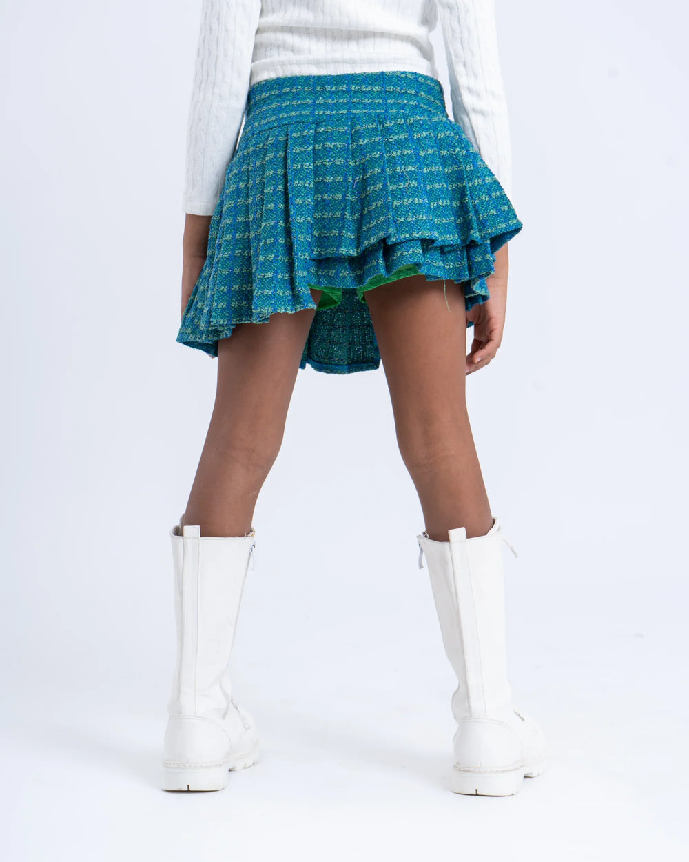 Pleated Tweed Skirt - Venti