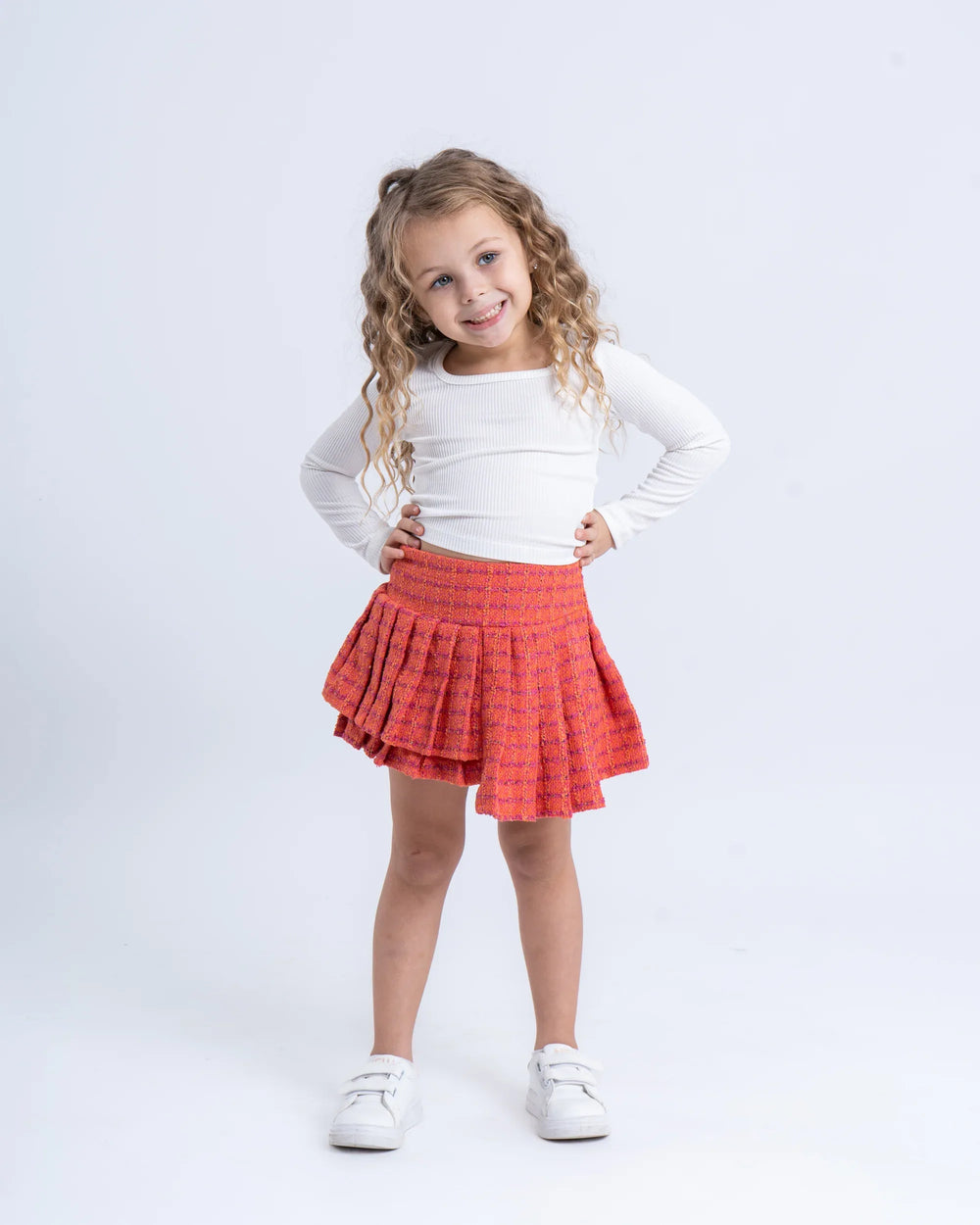 Pleated Tweed Skirt - Venti