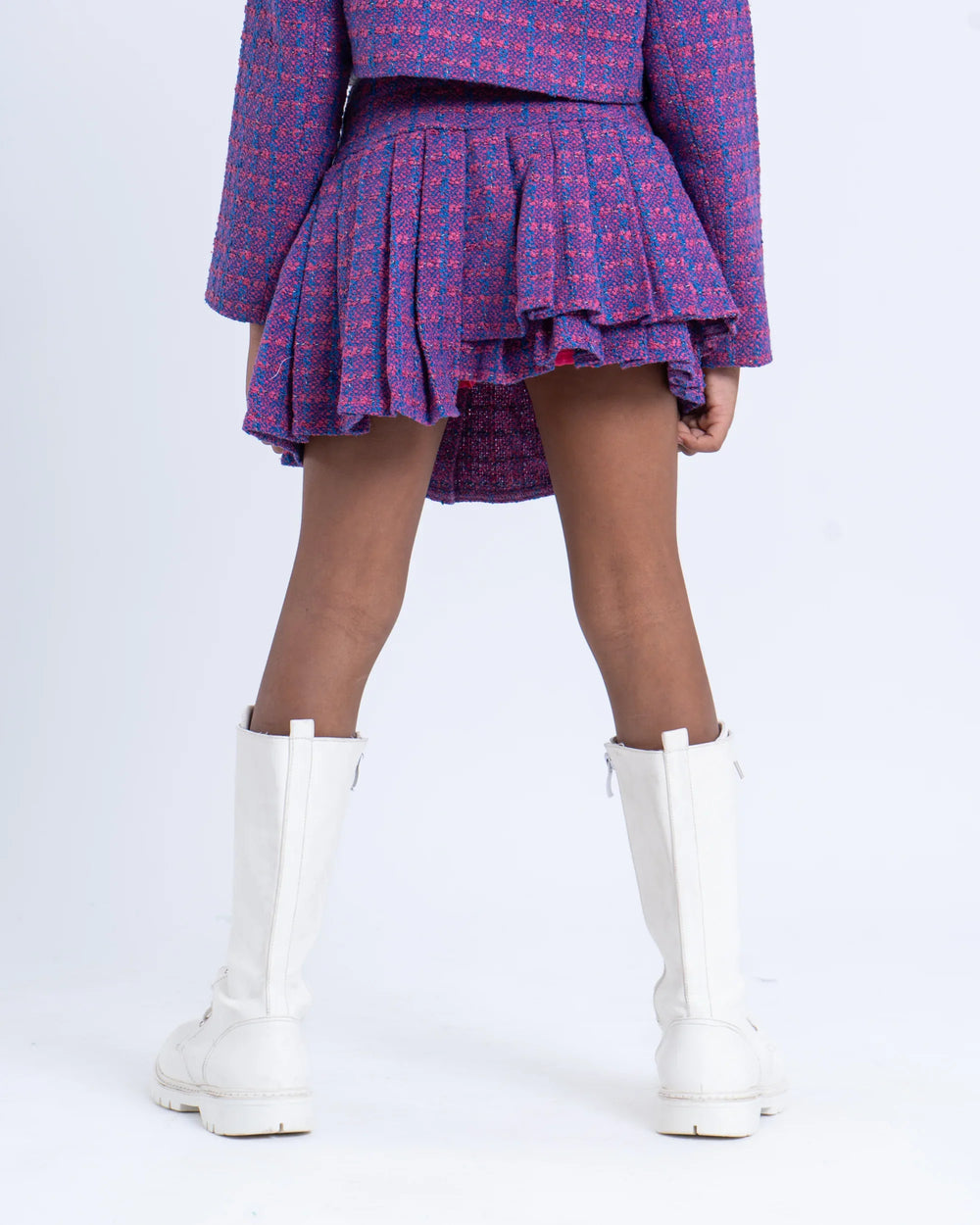 Pleated Tweed Skirt - Venti