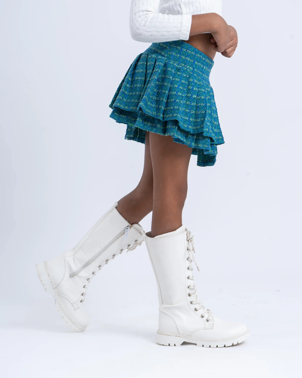 Pleated Tweed Skirt - Venti