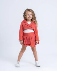 Cropped Tweed Blazer with Double-Breasted Buttons - Venti