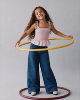 Girl sparkled denim pants
