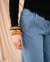 Chunky Woody Bangle Set