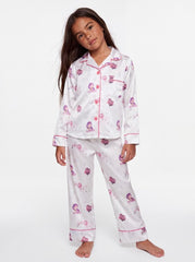 Girl k pop silk pj
