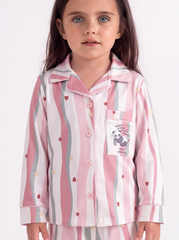 Girl silk feel pj set