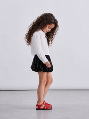 Girl sequin puff ball skirt