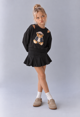 Girl sweatshirt Teddy print
