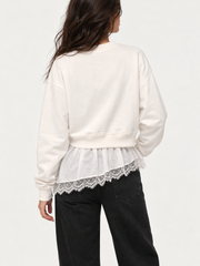Teens sweatshirt with lace