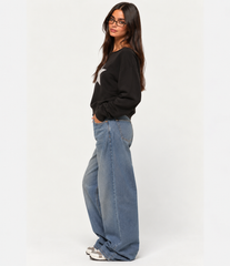 Teens star print off shoulder