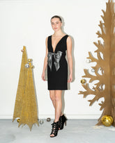 Black Bow Detail Party Dress - Venti