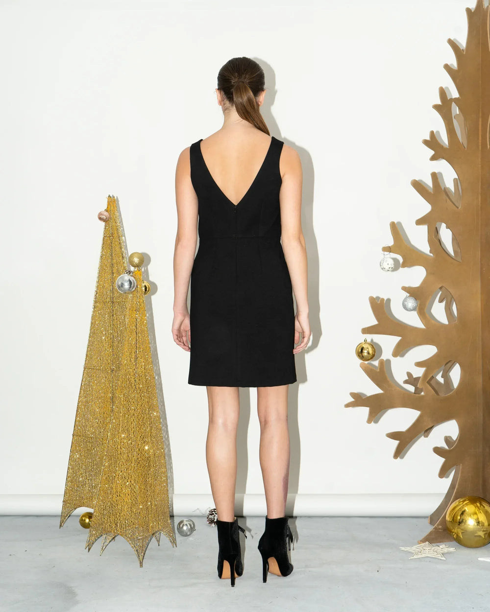 Black Bow Detail Party Dress - Venti