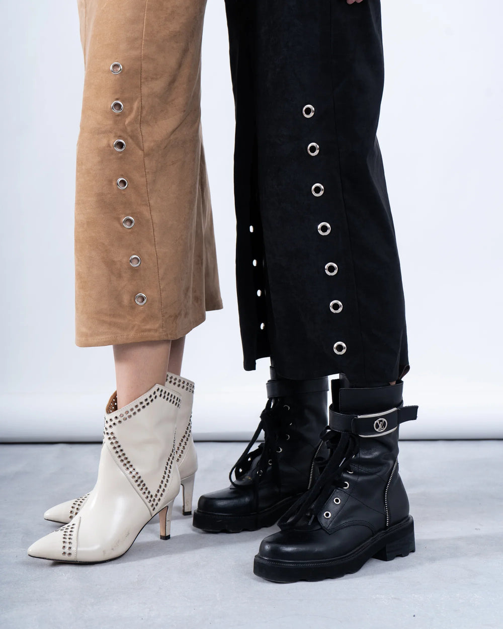 Suede Skirt Eyelet Detail - Venti