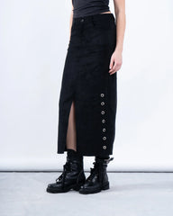 Suede Skirt Eyelet Detail - Venti
