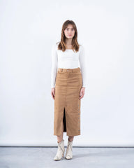 Suede Skirt Eyelet Detail - Venti