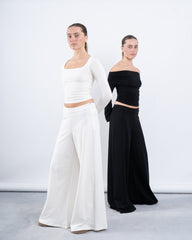 Wide-Leg No Waist Pants
