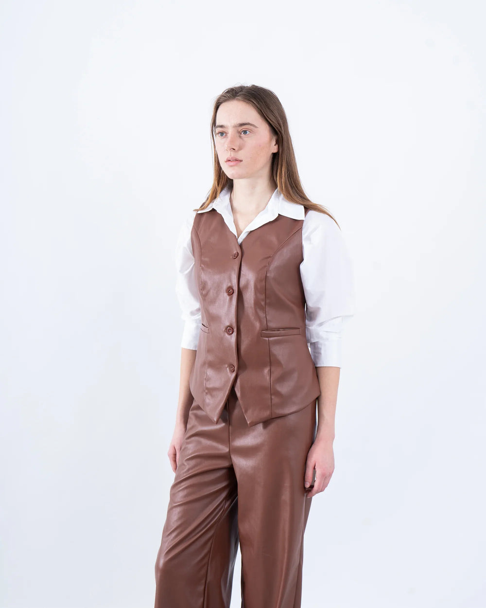 Tailored Leather Vest - Venti