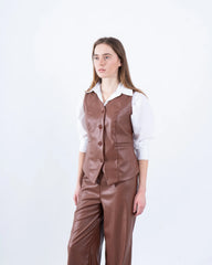 Tailored Leather Vest - Venti