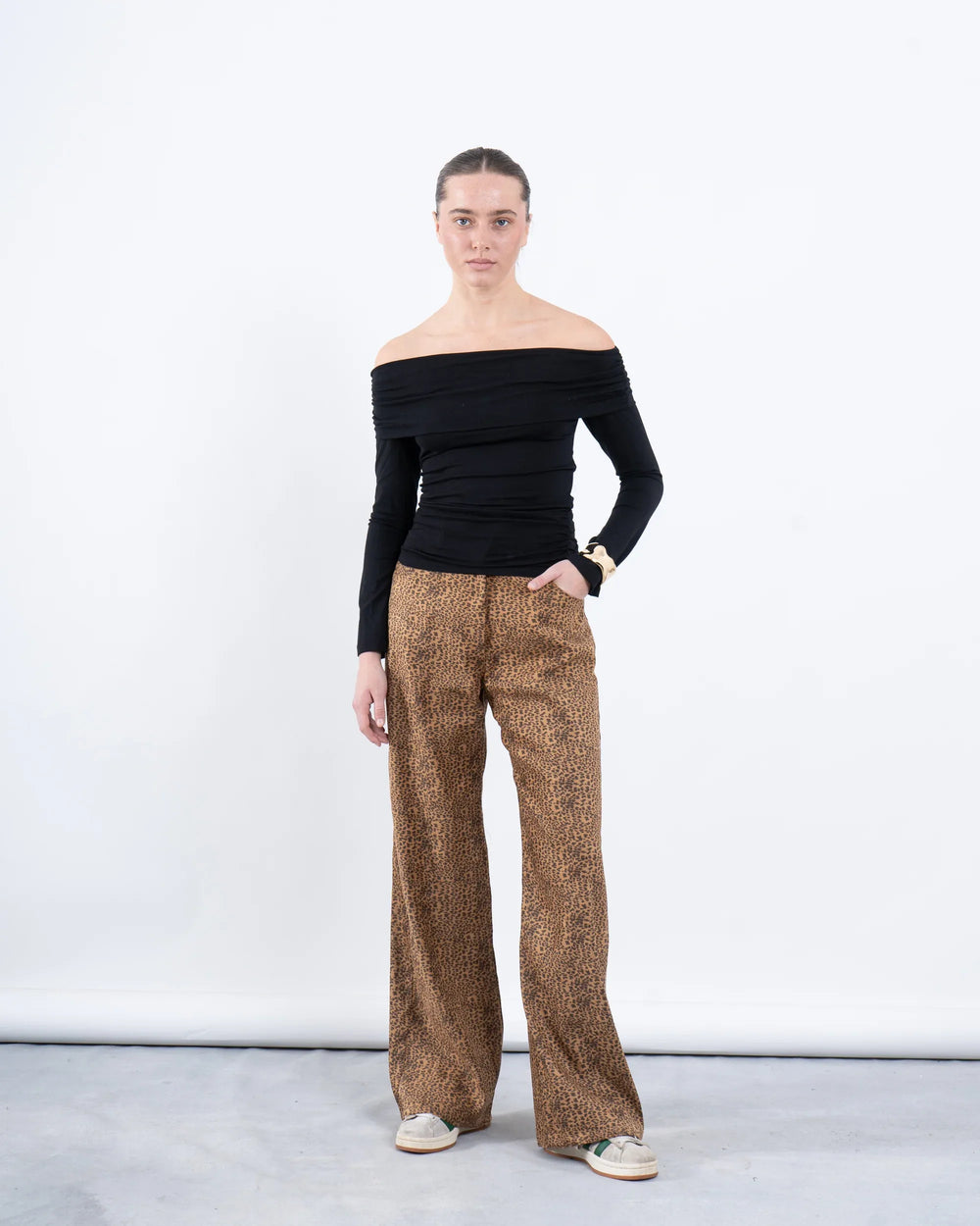 Suede Leopard Print Pants - Venti